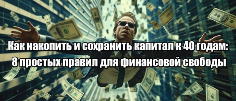 Как накопить и сохранить капитал к 40 годам: 8 простых правил для финансовой свободы